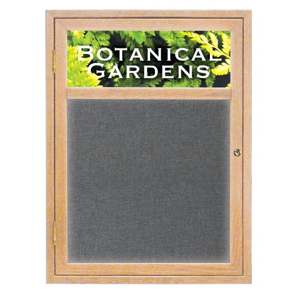 United Visual Products Open Faced Traditional Corkboard, 12x36" UV639A-BRONZE-CORK - main